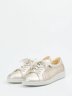Christian Dietz – Sneaker aus Metallicleder beige