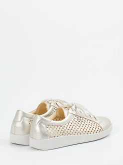 Christian Dietz – Sneaker aus Metallicleder beige