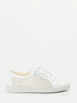 Christian Dietz – Sneaker aus Kalbleder Weiß Cut-Out