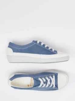 Christian Dietz – Sneaker aus Veloursleder in Blau