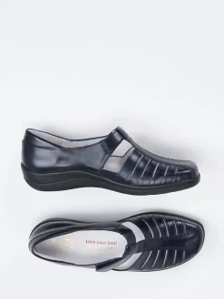Christian Dietz – Spangenschuh aus Kalbleder Dunkelblau