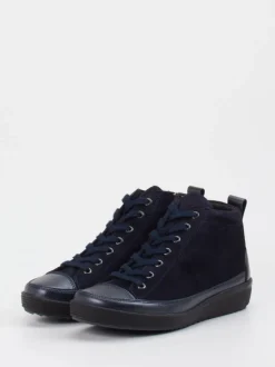 Christian Dietz – Stiefelette aus Veloursleder Dunkelblau
