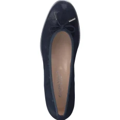 Cinzia Valle – Ballerinas aus geprägtem Leder Blau