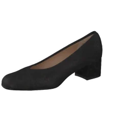 Cinzia Valle – Blockabsatz-Pumps aus Veloursleder schwarz