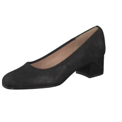 Cinzia Valle – Pumps aus glänzendem Textil schwarz