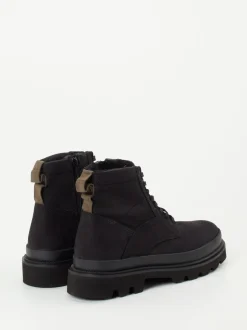 Clarks – Combat Boots aus Nubukleder Schwarz
