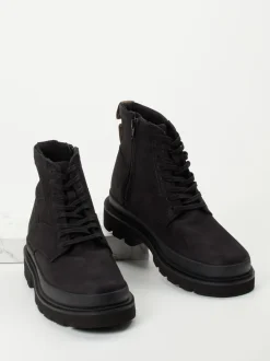 Clarks – Combat Boots aus Nubukleder Schwarz