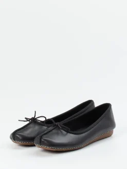 Clarks – Komfort-Ballerinas aus Kalbleder Schwarz