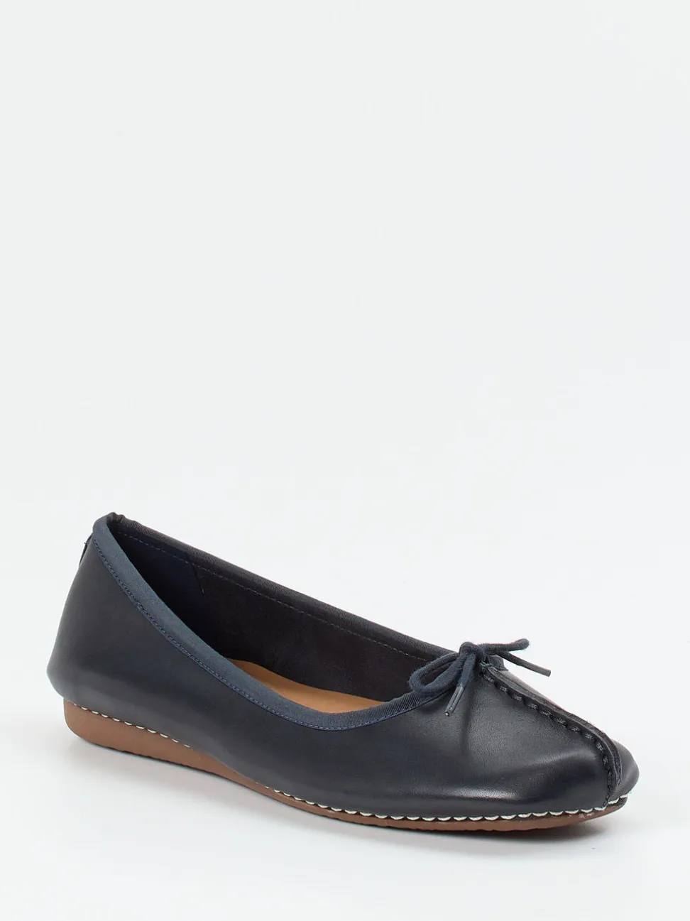Clarks – Komfort-Ballerinas aus Kalbleder dunkelblau