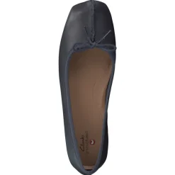 Clarks – Komfort-Ballerinas aus Kalbleder dunkelblau