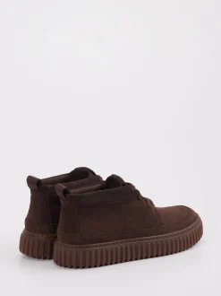 Clarks – Schnürboots aus Nubukleder dunkelbraun