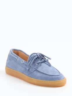 Copenhagen – Bootsschuh aus Veloursleder hellblau