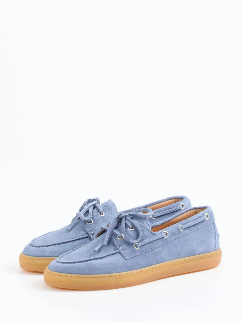 Copenhagen – Bootsschuh aus Veloursleder hellblau