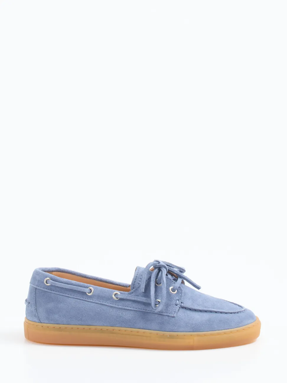 Copenhagen – Bootsschuh aus Veloursleder hellblau