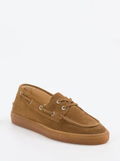 Copenhagen – Bootsschuh aus Veloursleder cognacbraun