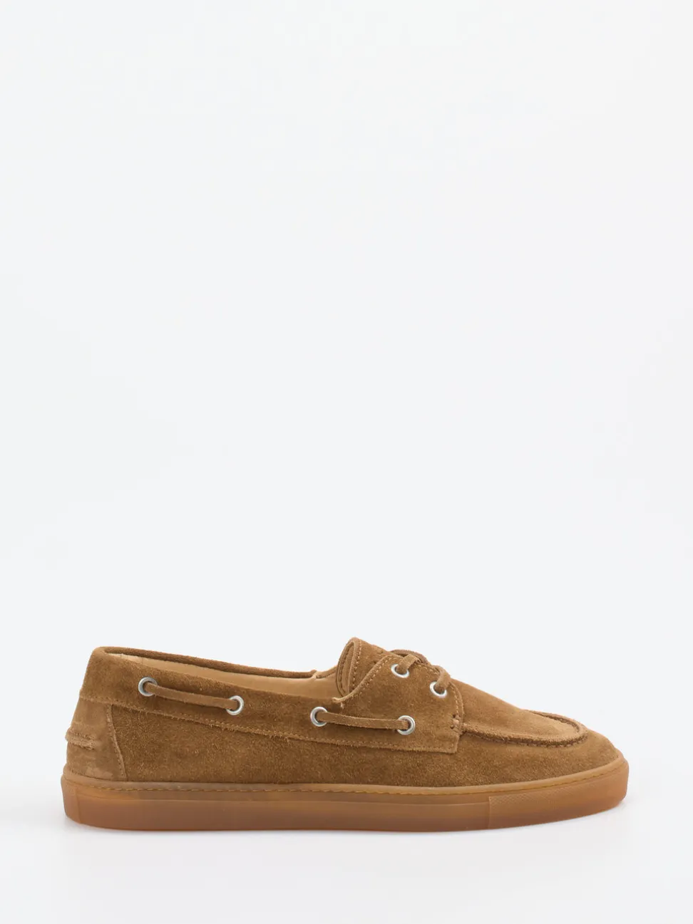 Copenhagen – Bootsschuh aus Veloursleder cognacbraun