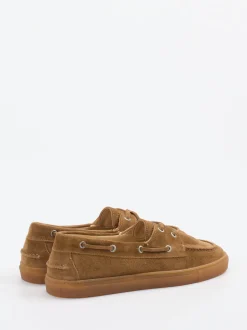 Copenhagen – Bootsschuh aus Veloursleder cognacbraun