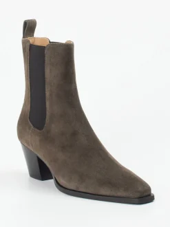 Copenhagen – Chelsea Boots aus Veloursleder grau