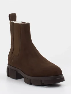 Copenhagen – Chelsea Boots aus Nubukleder schokobraun