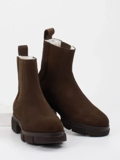 Copenhagen – Chelsea Boots aus Nubukleder schokobraun