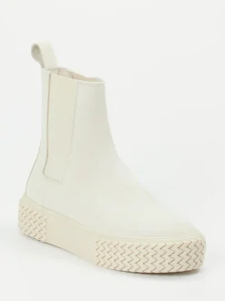 Copenhagen – Chelsea Boots aus Nubukleder Cremeweiß