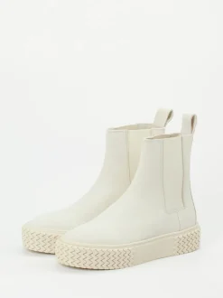 Copenhagen – Chelsea Boots aus Nubukleder Cremeweiß