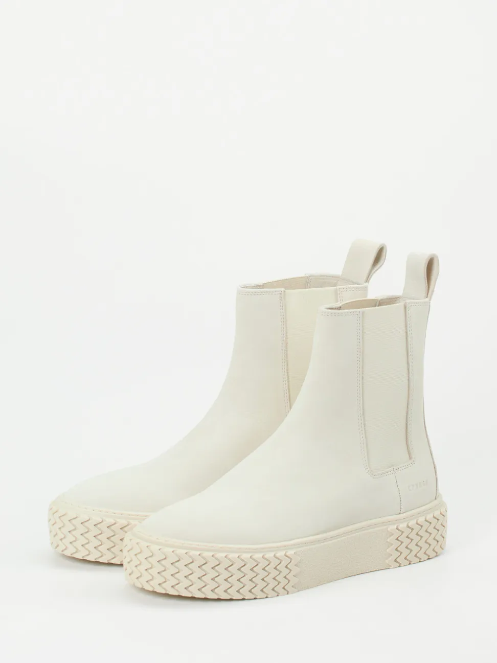 Copenhagen – Chelsea Boots aus Nubukleder Cremeweiß