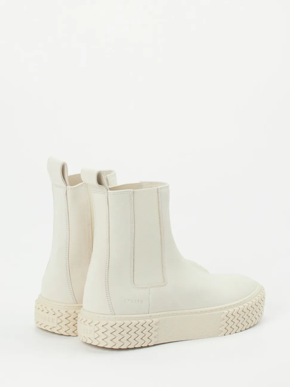 Copenhagen – Chelsea Boots aus Nubukleder Cremeweiß