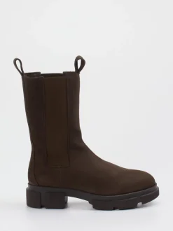 Copenhagen – Chelsea Boots aus Velours-Kalbleder Dunkelbraun