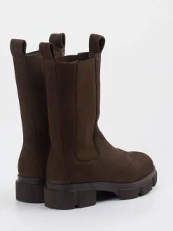 Copenhagen – Chelsea Boots aus Velours-Kalbleder Dunkelbraun