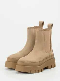 Copenhagen – Chelsea Boots aus Nubukleder Sandbeige