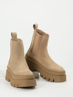Copenhagen – Chelsea Boots aus Nubukleder Sandbeige