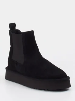 Copenhagen – Chelsea Boots aus Veloursleder schwarz