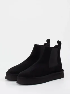 Copenhagen – Chelsea Boots aus Veloursleder schwarz