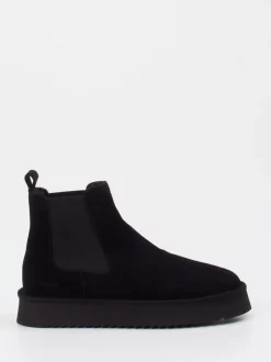 Copenhagen – Chelsea Boots aus Veloursleder schwarz