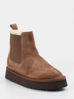 Copenhagen – Chelsea Boots aus Veloursleder braun