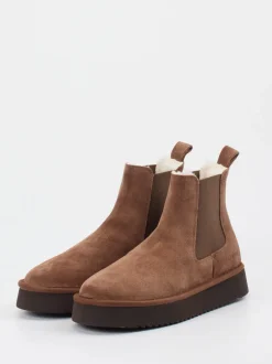 Copenhagen – Chelsea Boots aus Veloursleder braun