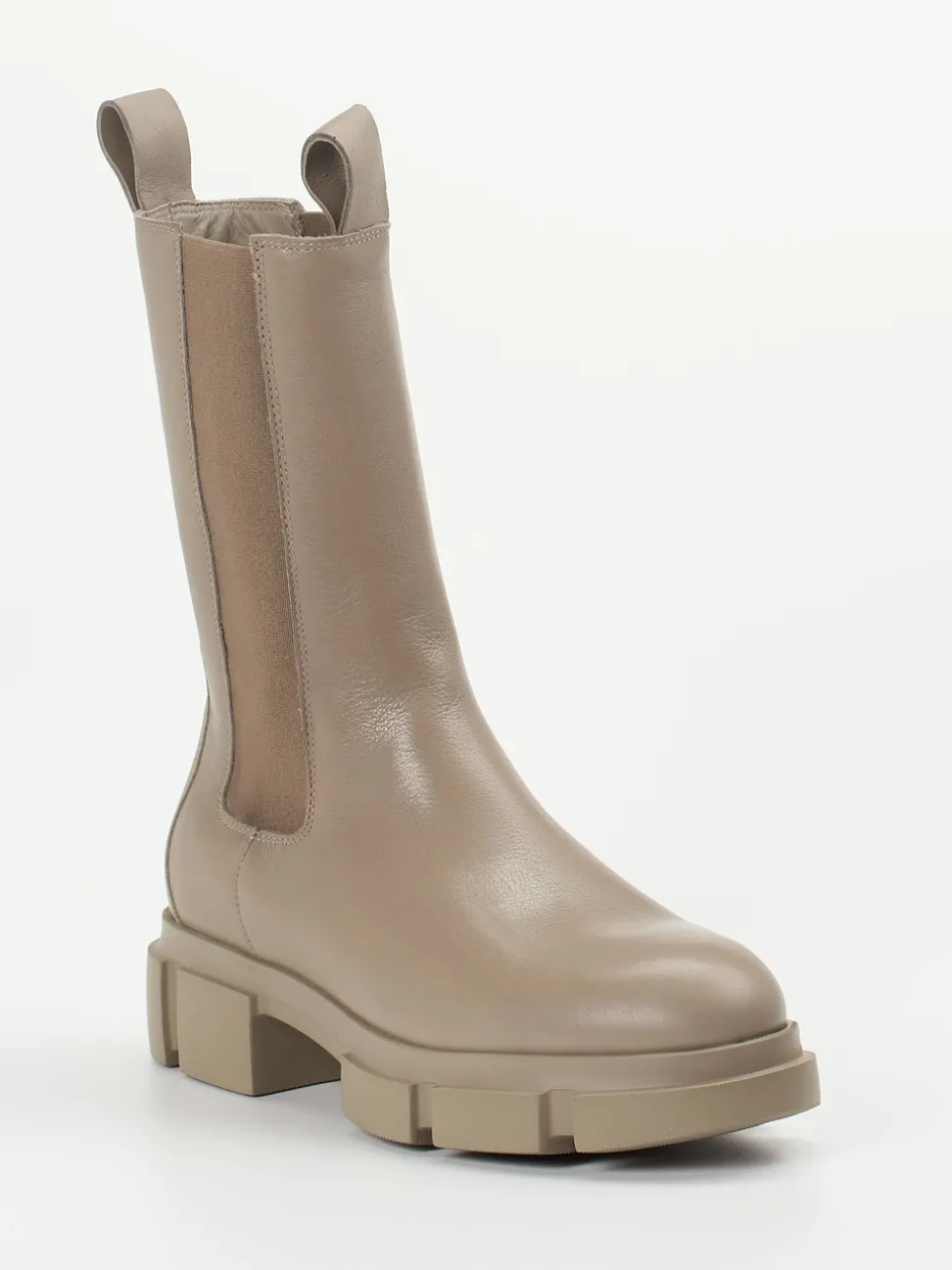 Copenhagen – Chelsea Boots aus Kalbleder in Taupe