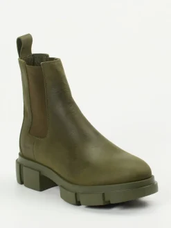 Copenhagen – Chelsea Boots aus Nubukleder olivgrün