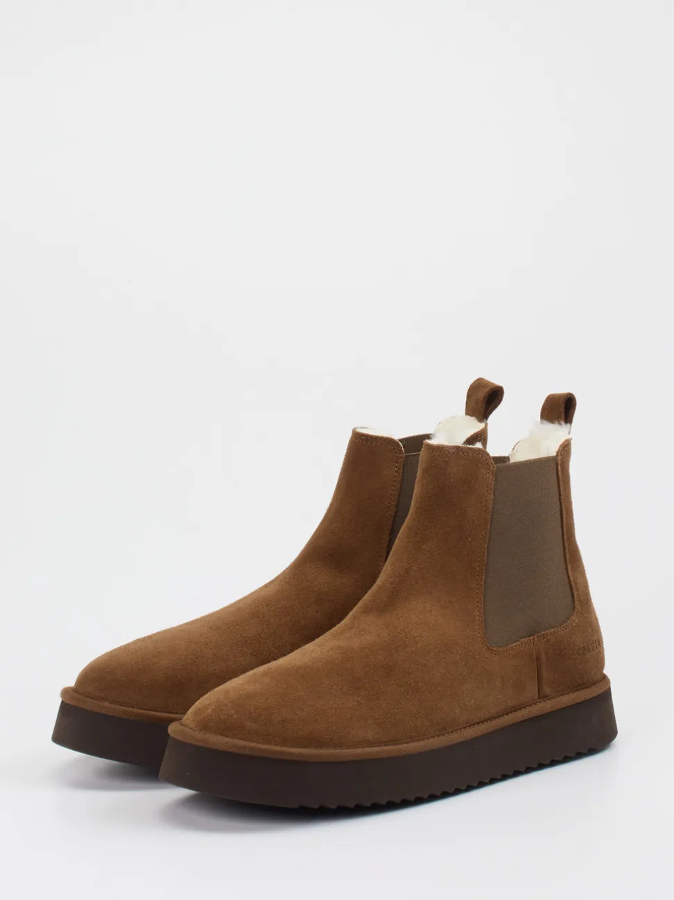 Copenhagen – Chelsea Boots aus Veloursleder braun