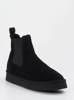 Copenhagen – Chelsea Boots aus Veloursleder Schwarz