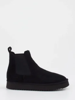 Copenhagen – Chelsea Boots aus Veloursleder Schwarz