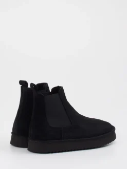 Copenhagen – Chelsea Boots aus Veloursleder Schwarz