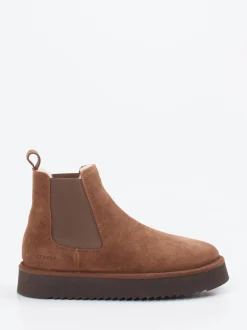 Copenhagen – Chelsea Boots aus Veloursleder braun