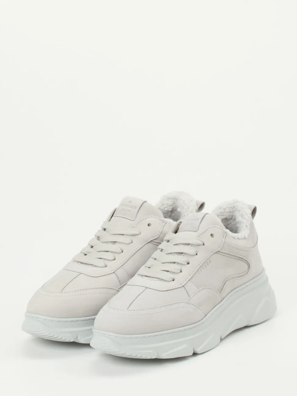 Copenhagen – Chunky Sneaker aus Nubukleder hellgrau