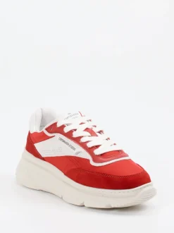 Copenhagen – Chunky Sneaker aus Veloursleder rot