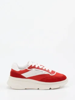 Copenhagen – Chunky Sneaker aus Veloursleder rot
