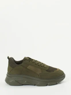 Copenhagen – Chunky Sneaker aus Nubukleder olivgrün