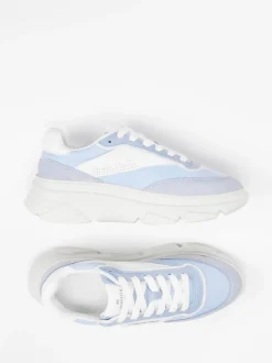 Copenhagen – Chunky Sneaker aus Veloursleder pastellblau