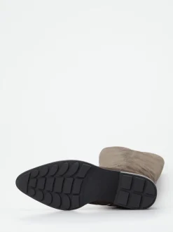 Copenhagen – Kniehohe Stiefel aus Veloursleder Dunkelbraun